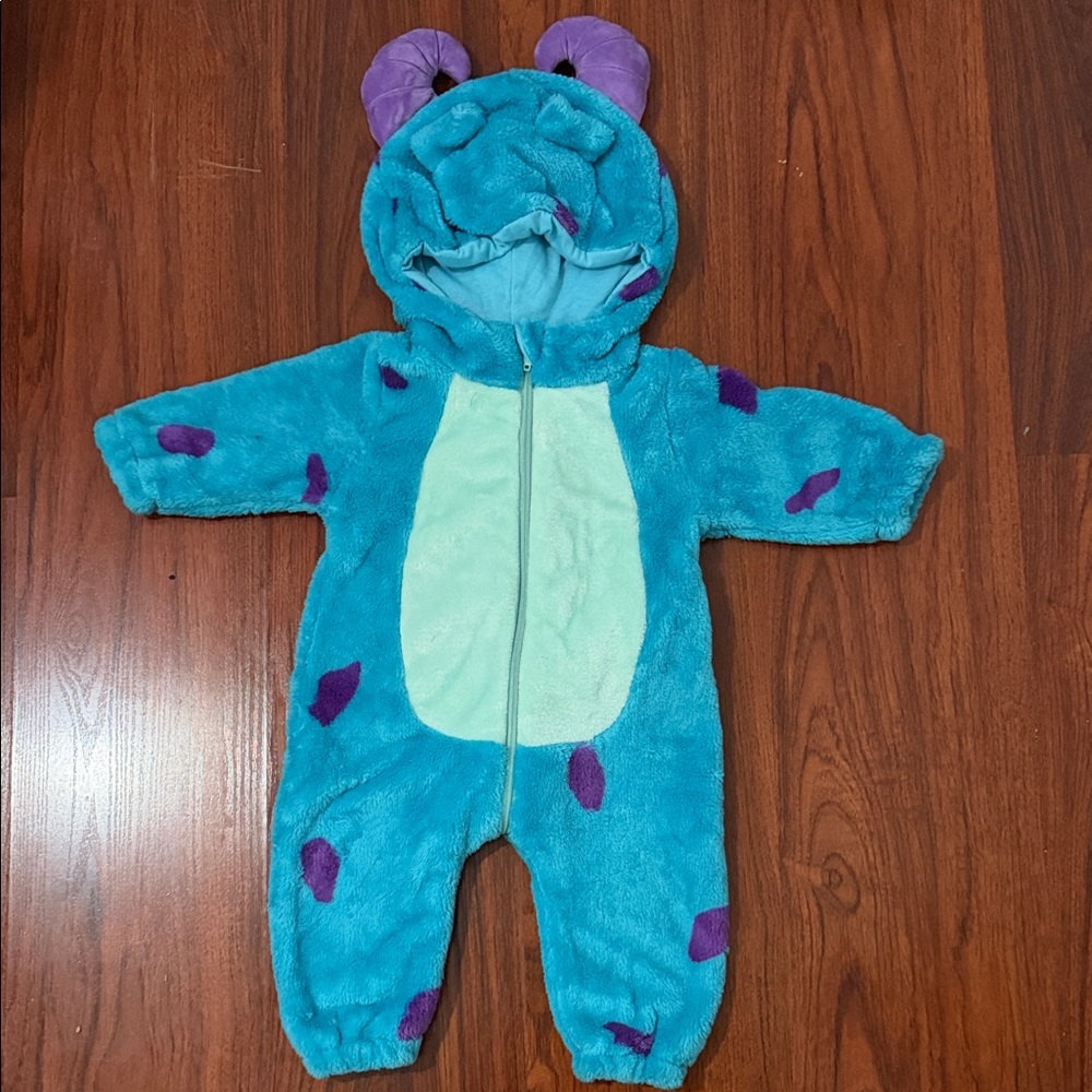 Cozy Kids Dino Footie - Teal and Purple
